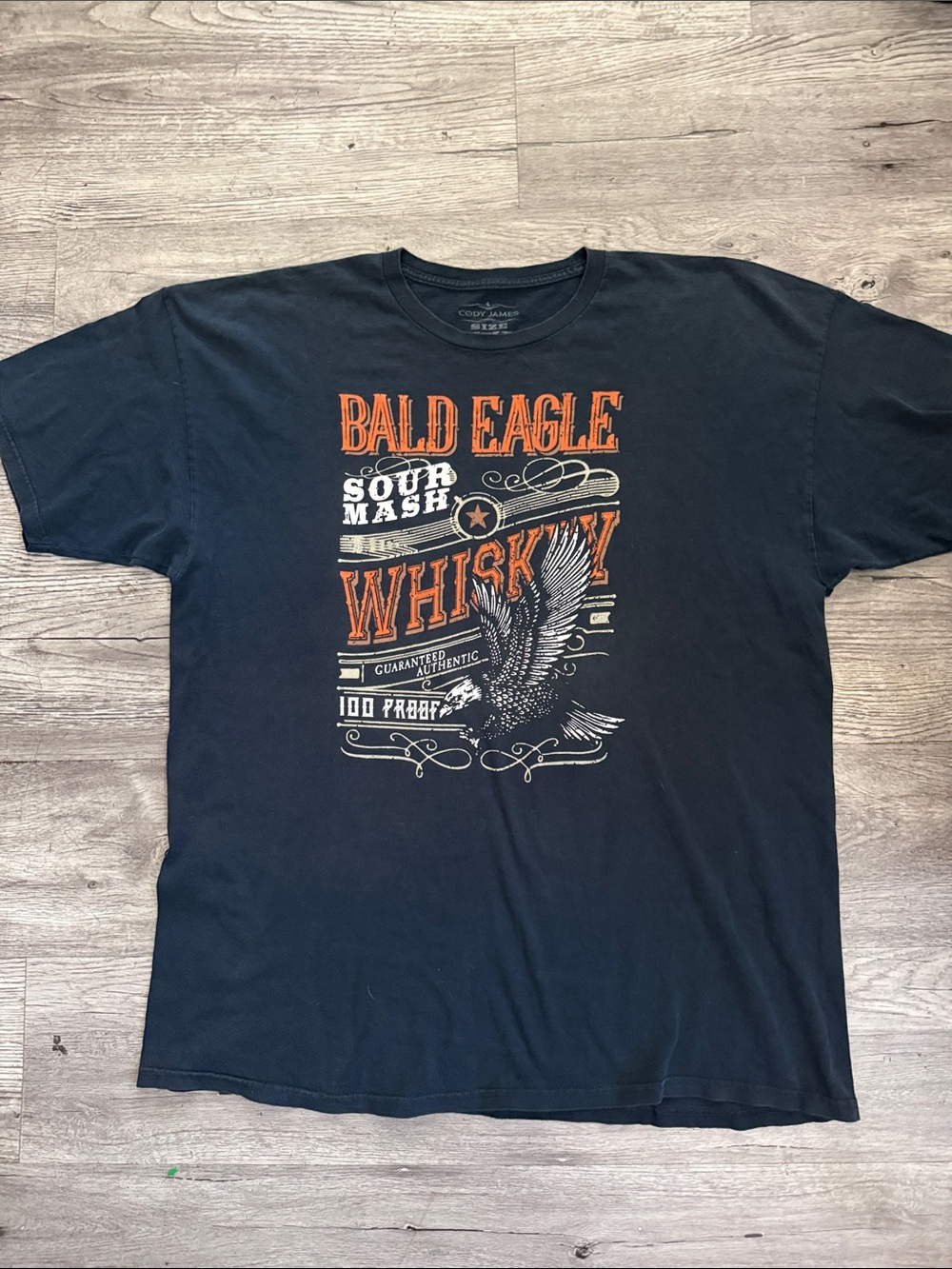 Black Bald Eagle Whiskey Graphic Short-Sleeve Tee